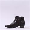 Regarde Le Ciel Side Zip Fold Cuff Boot - Brown Leather